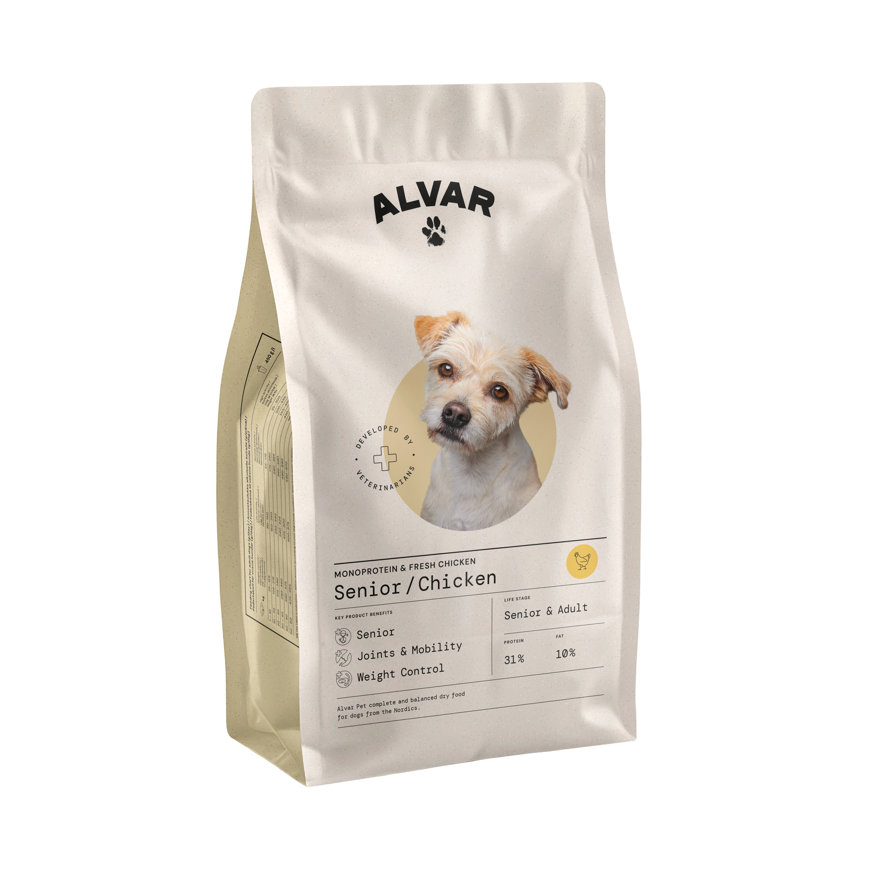 Alvar Pet Senior/Chicken torrfoder 2 kg