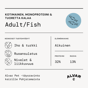 Alvar Pet Adult/Fish tørfoder 7 kg