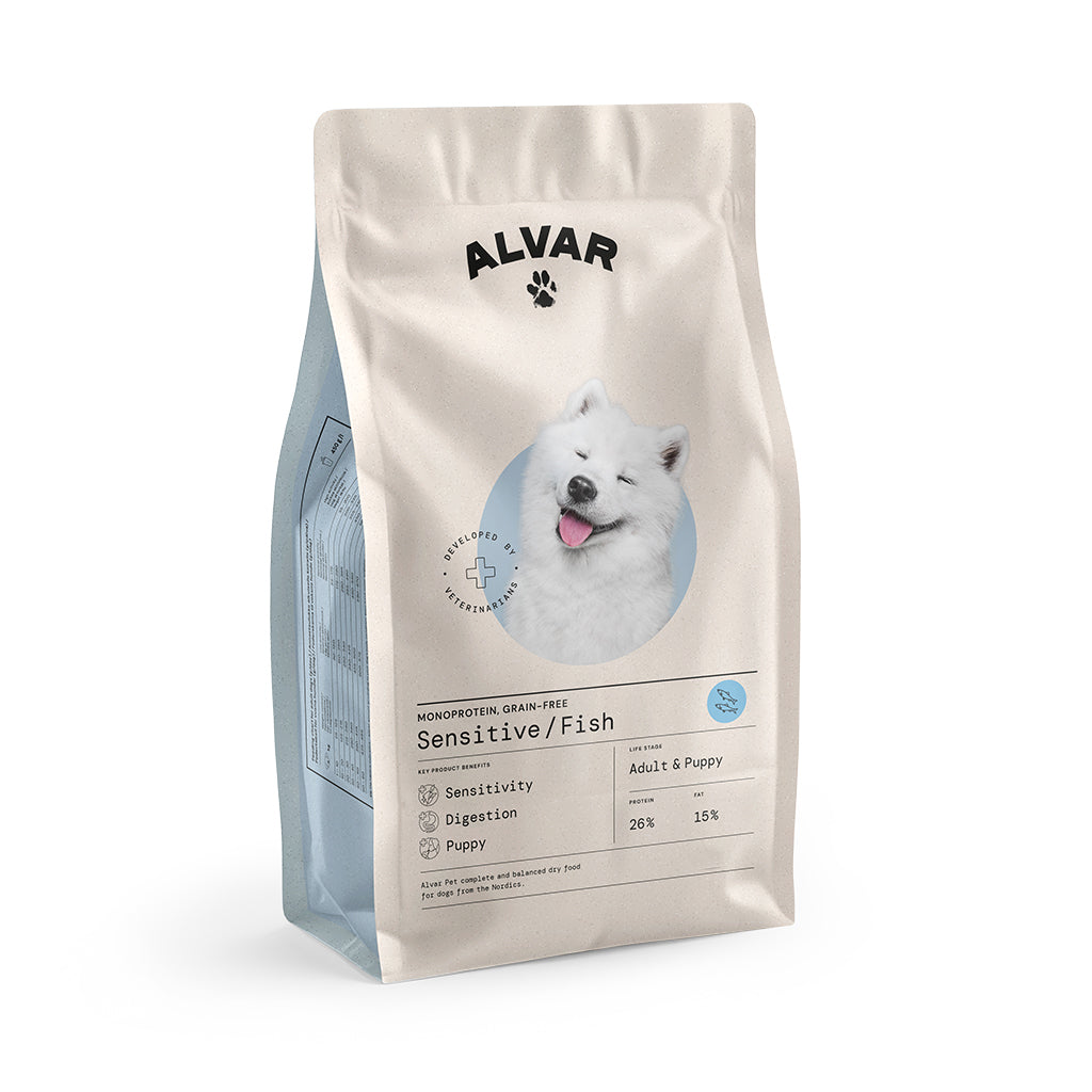 Alvar Pet Sensitive/Fish kuivaruoka 2 x 2 kg