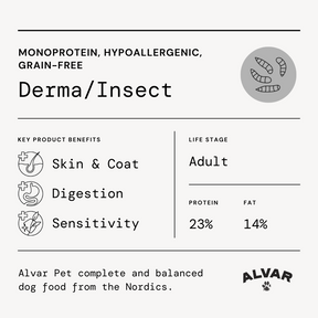 Alvar Pet Derma/Insect dry food 7kg